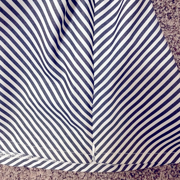 INA Women’s size medium top, navy and white stripped off the shoulder - Picture 4 of 4